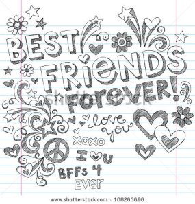 stock-vector-hand-drawn-best-friends-forever-love-hearts-sketchy-back-to-school-style-notebook-doodles-design-108263696